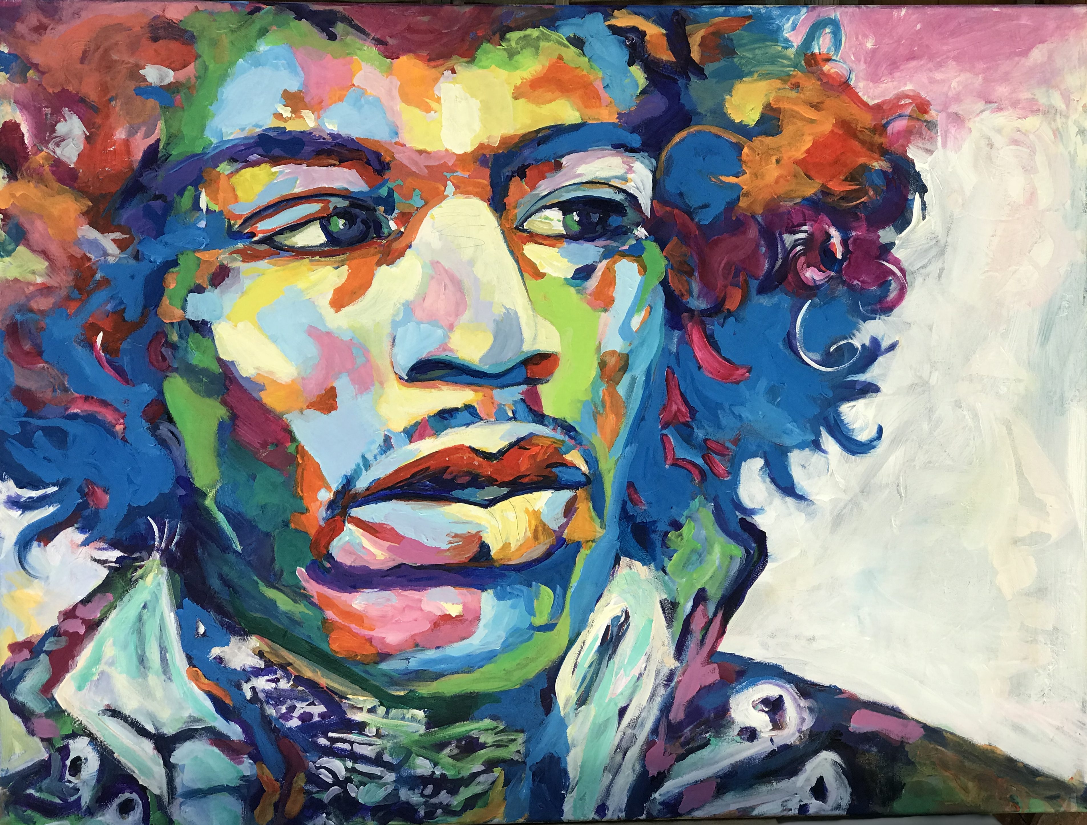 Jimi Hendrix 36"x 48"