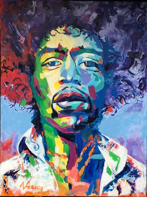 Jimi Hendrix II 36"x 48"